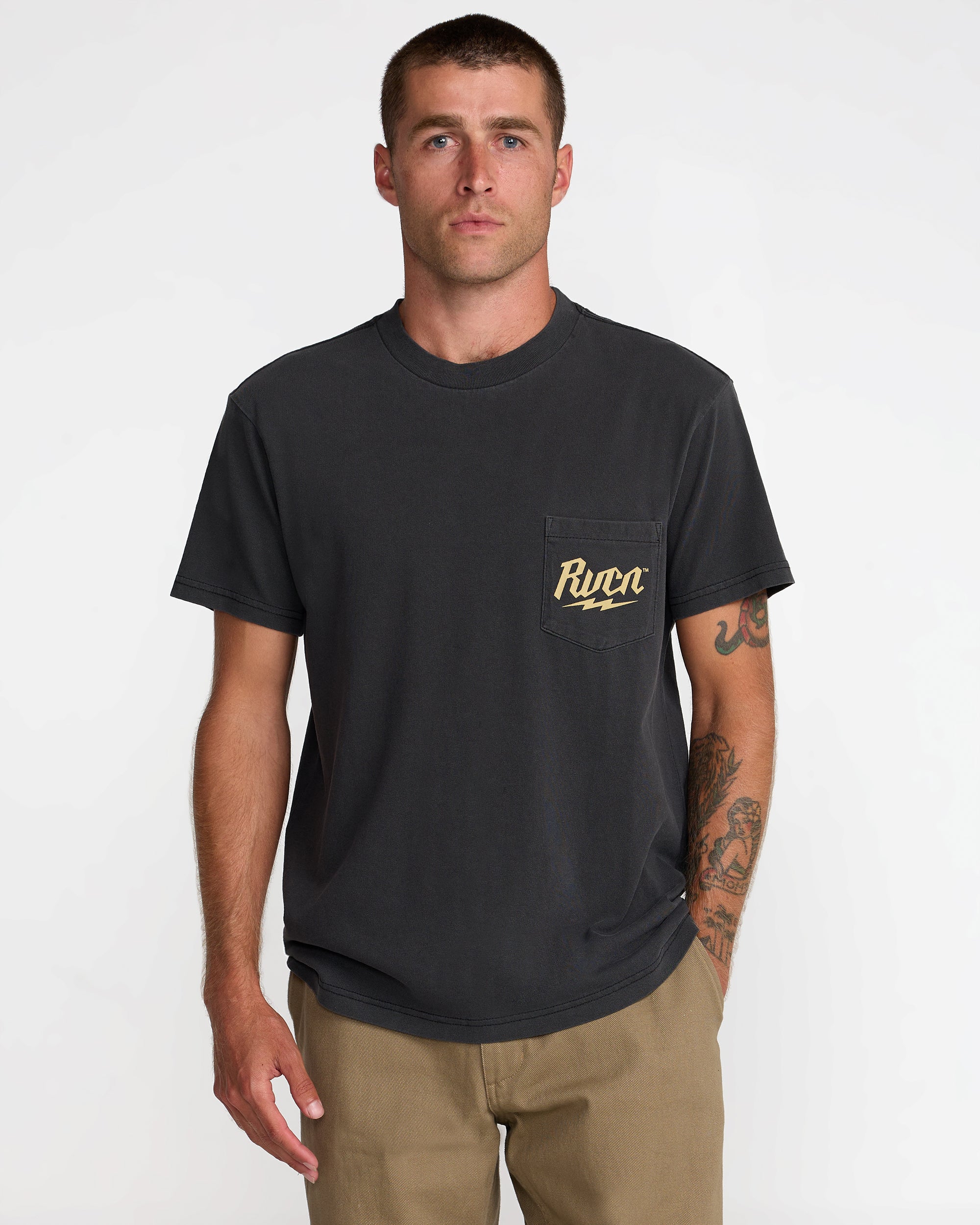 RVCA Shock Pocket Short Sleeve Tee 2 RVCA Shock Pocket Short Sleeve Tee