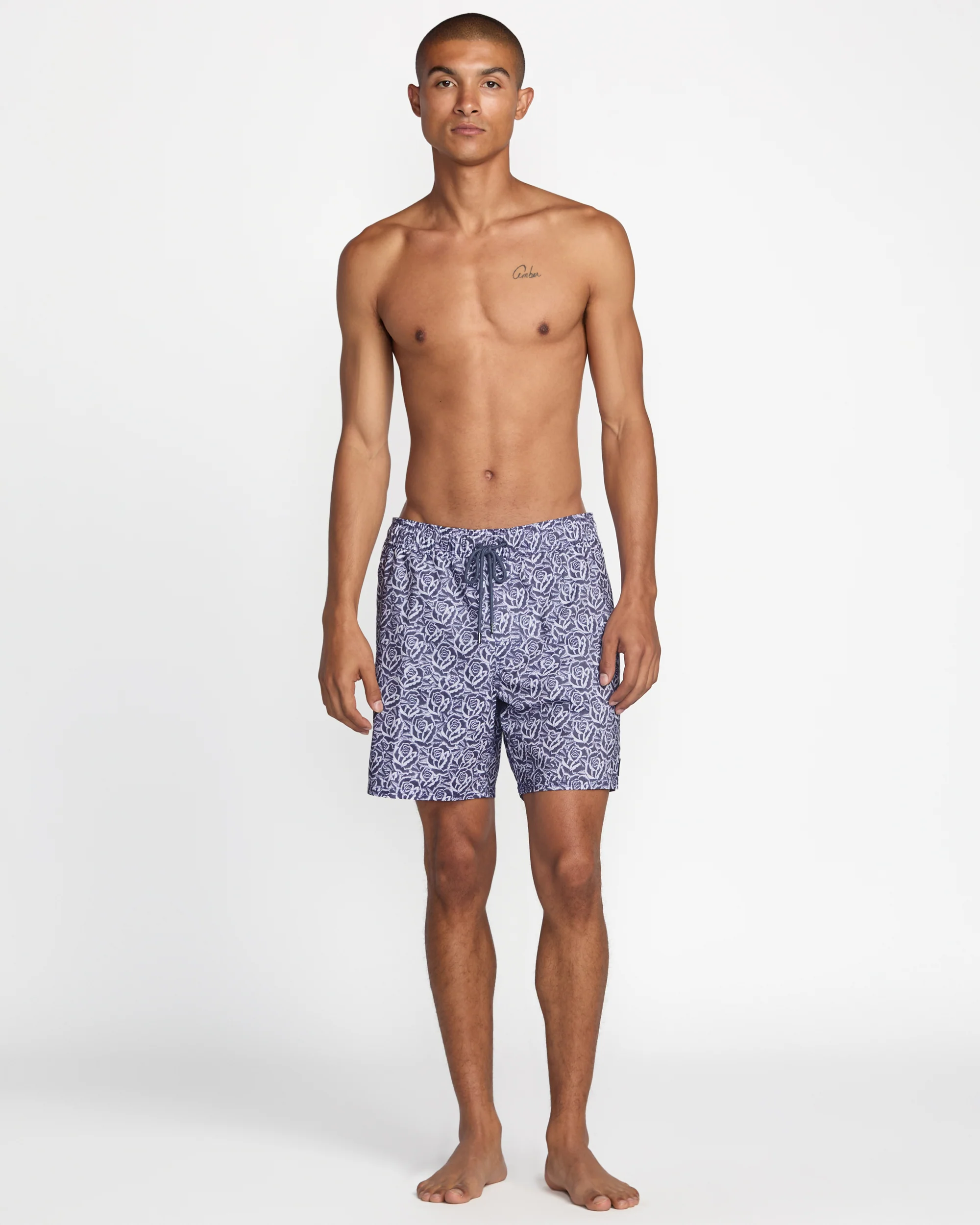 Barba Roses Elastic 17" Swim Trunk